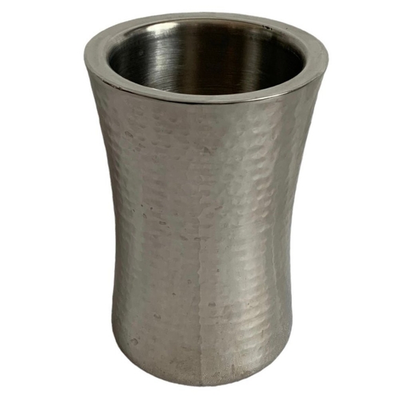 BOTTLE Holder TOWLE Silversmiths Hammered Ice Wine Bottle Container Wine Chiller - Picture 2 of 5